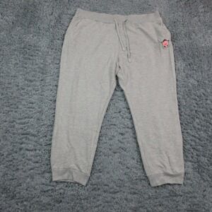 Badgley Mischka Jogger Pants Womens 2X Heather Gray Face Graphic 39x27* NWT